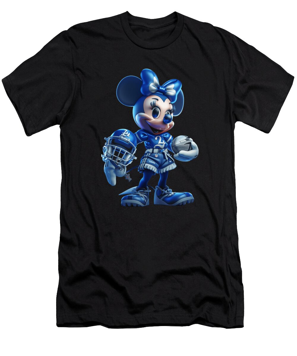 Micky Mouse Vs Los Angeles Dodgers Fantastic Faceoff Robertz Schuler T-Shirt