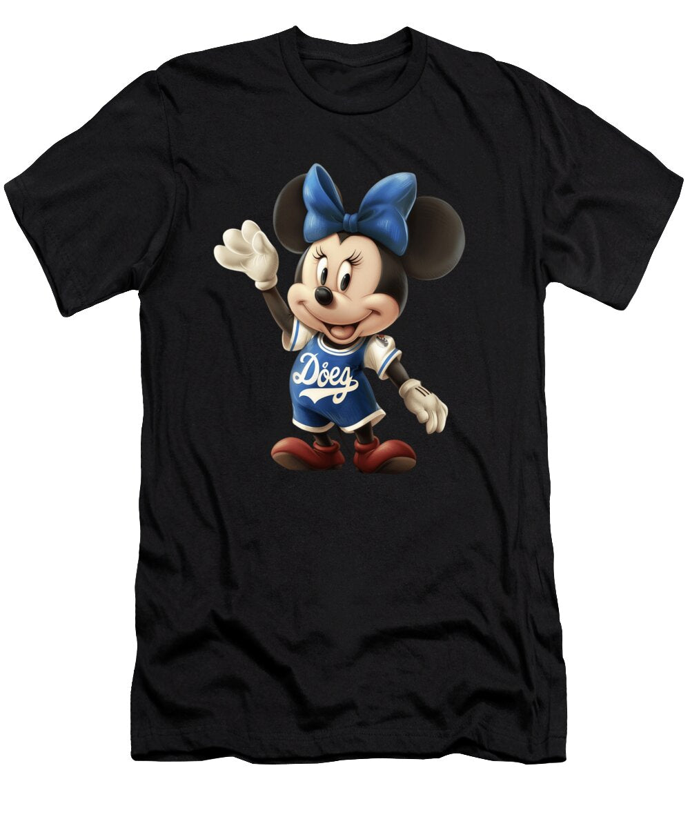 Micky Mouse Vs Los Angeles Dodgers Icon Showdown Robertz Schuler T-Shirt