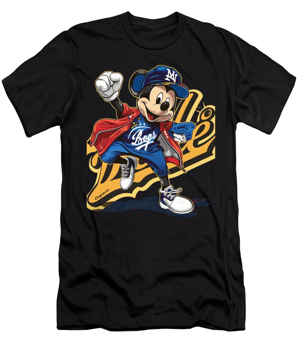 Micky Mouse Vs Los Angeles Dodgers Legendary Game Robertz Schuler T-Shirt