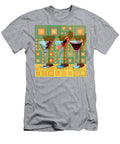 Mid Century Modern Abstract Mcm Three Martinis Shaken Not Stirred 20190127 V1 Square Wingsdomain Art and Photography T-Shirt