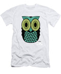 Mid Century Owl in Teal and Green Donna Mibus T-Shirt