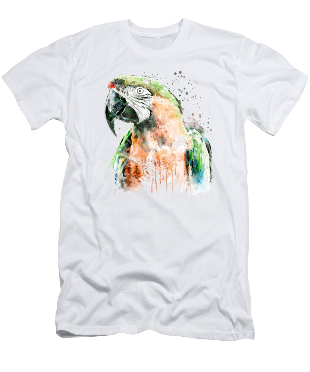 Military Macaw Parrot Head Marian Voicu T-Shirt
