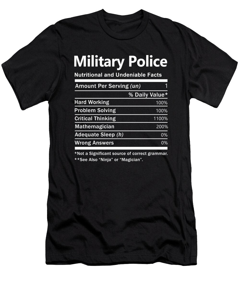 Military Police Nutrition Factors Gift Item Shi Hu Kang T-Shirt