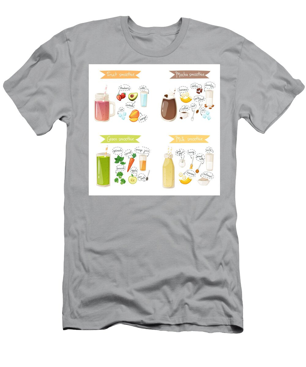 Milk Fruit Mocha Green Smoothies Recipe Beautify My Walls T-Shirt