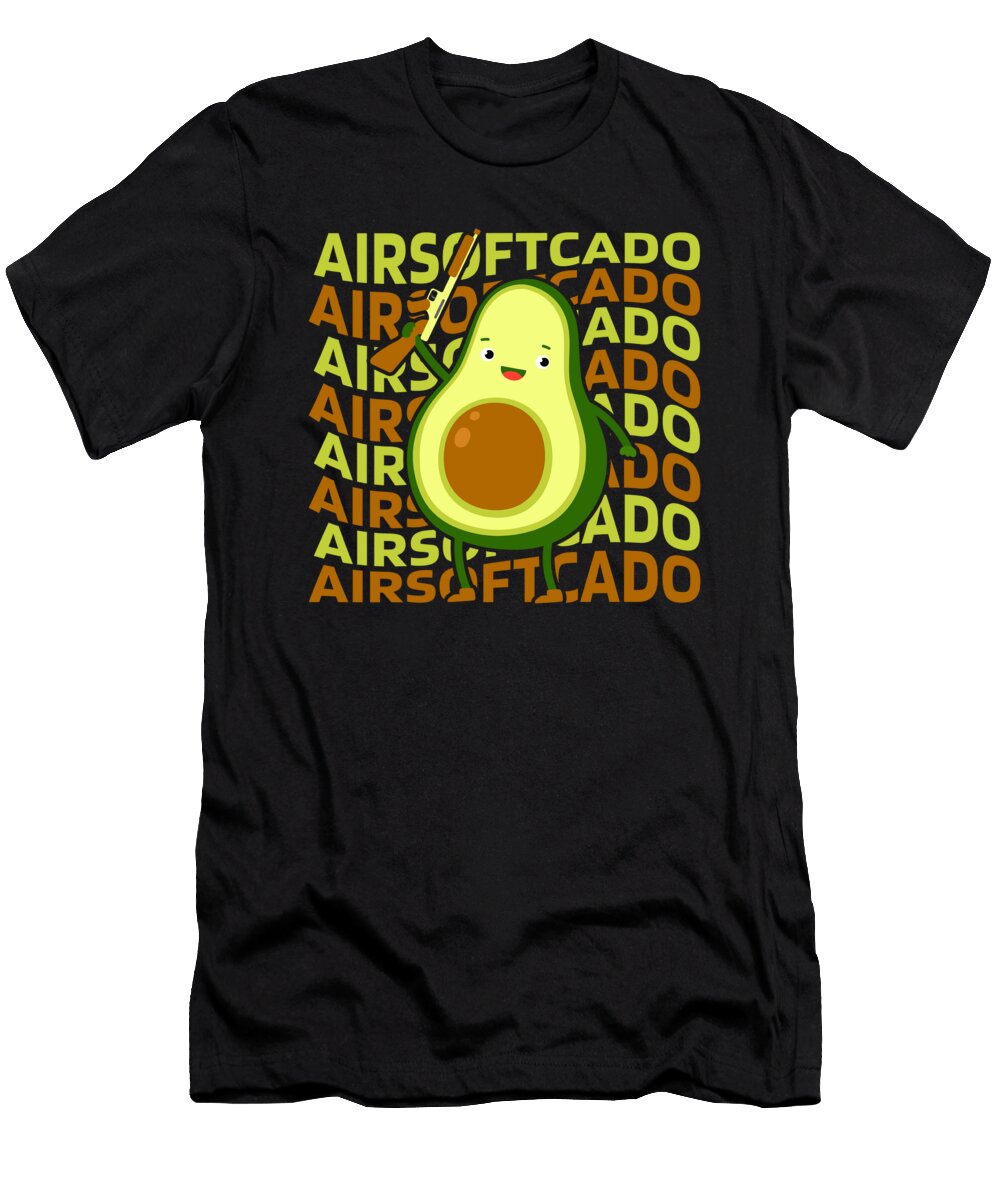 Milsim Avocado Rifle Gun Airsoft Crazy Squirrel T-Shirt