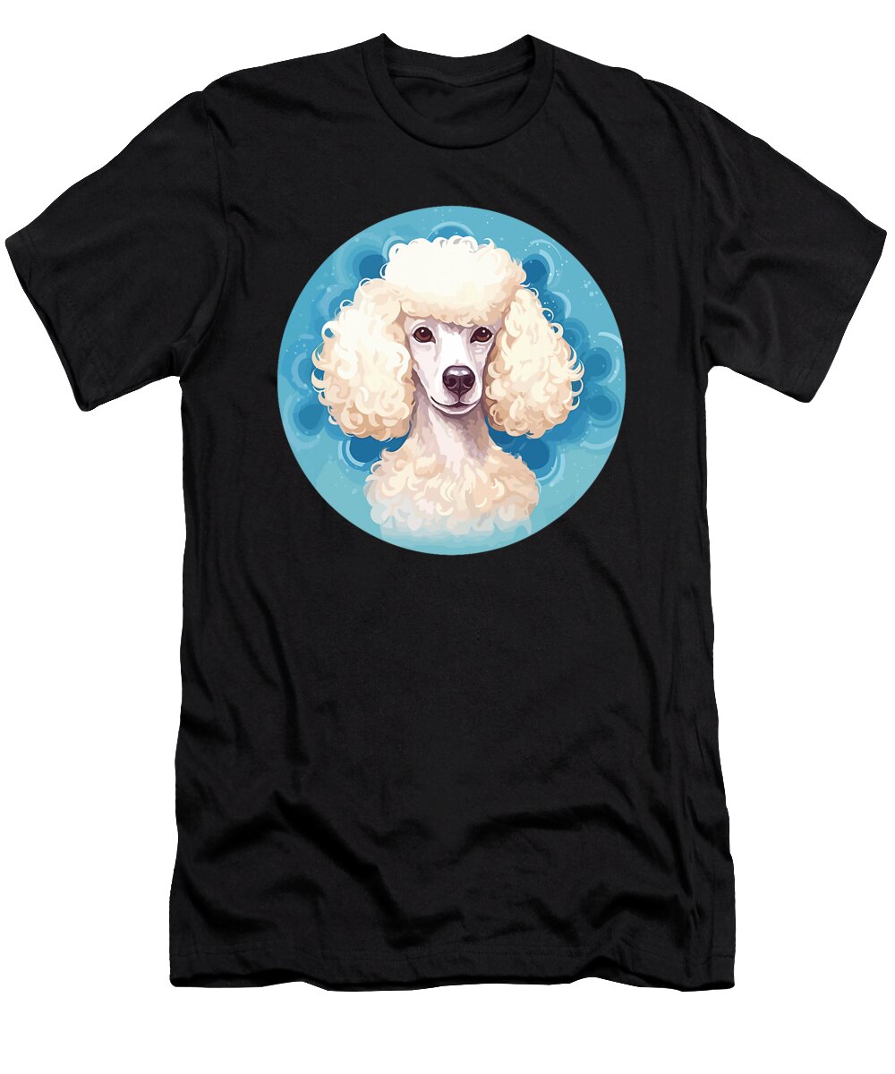 Miniature Poodle Dog Breed White Natalie Lidford T-Shirt