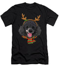 Miniature Poodle Dog Christmas Reindeer Santa Natalie Lidford T-Shirt