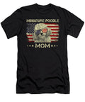 Miniature Poodle Mom Dog Lovers American Flag of Natalie Lidford T-Shirt