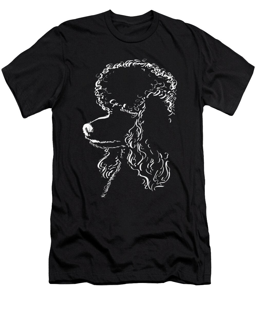 Miniature Poodle Profile Illustration for Small Lance Gambis Art T-Shirt