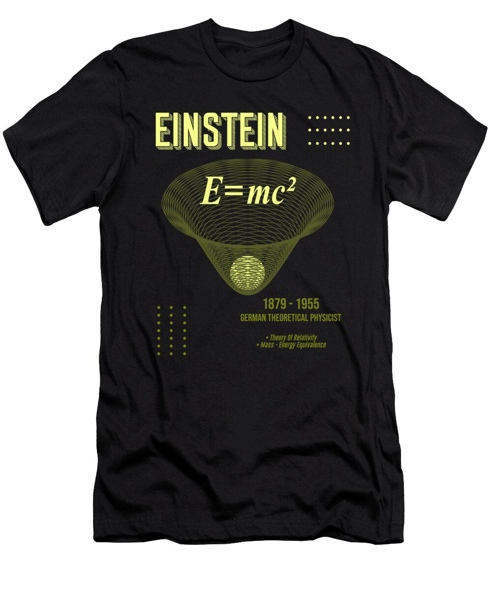 Minimal Science Poster Albert Einstein Theoretical Physicist Studio Grafiikka T-Shirt