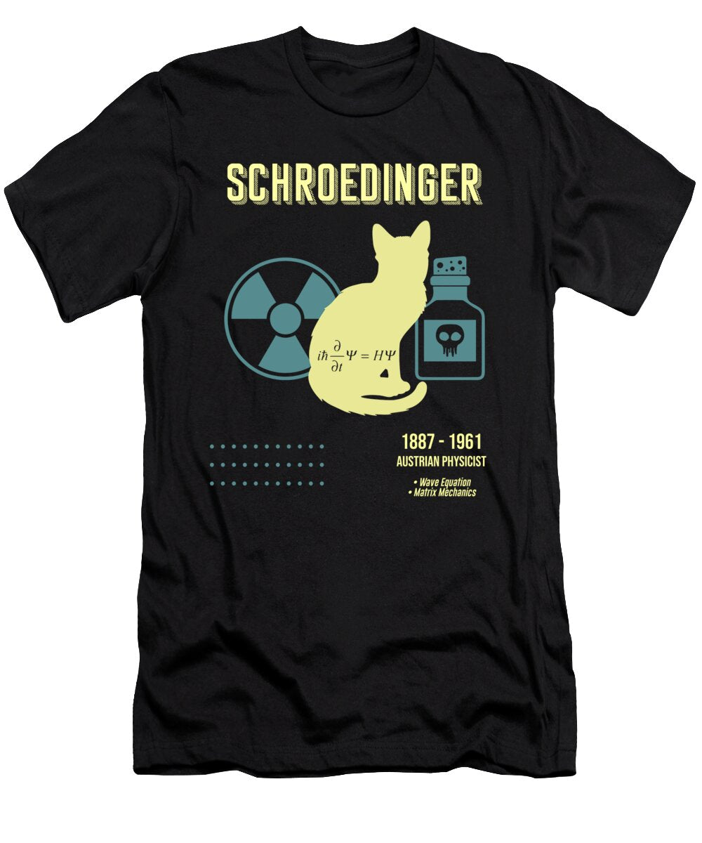 Minimal Science Posters Erwin Schroedinger 01 Physicist Studio Grafiikka T-Shirt