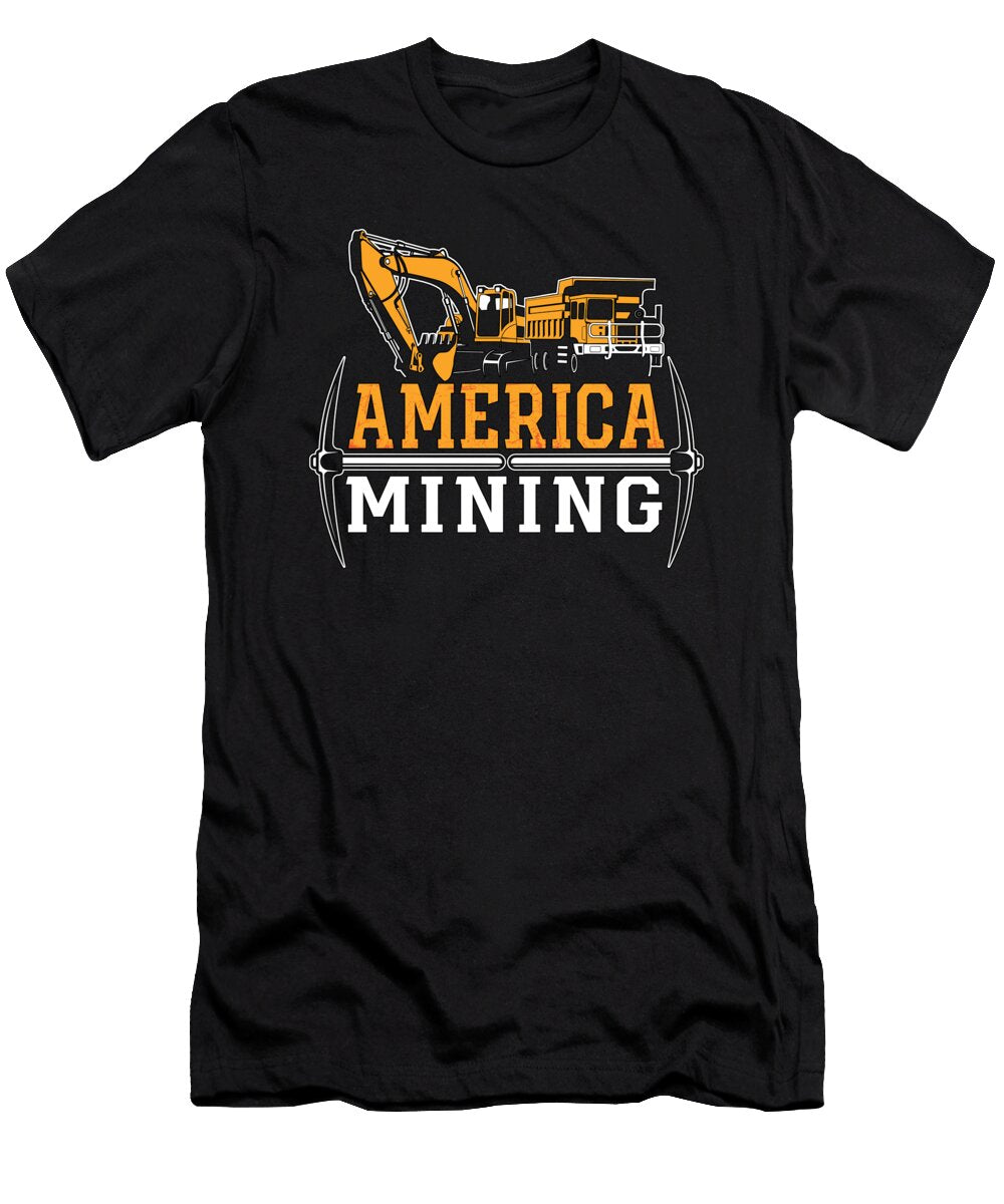Mining Trucker America Mining Mine Coal Mine Truck Tshirtconcepts Marvin Poppe T-Shirt