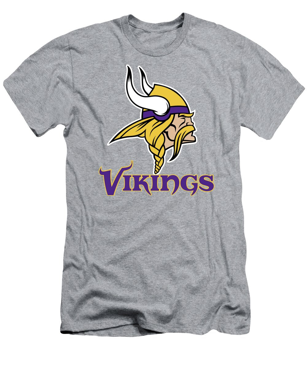 Minnesota Vikings on an Abraded Steel Texture Movie Poster Prints T-Shirt