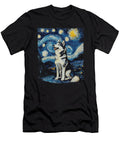 Modern Art Painting Van Gogh Starry Night Husky Zyneu Gangd T-Shirt