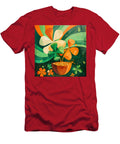 Modern Elegance for St Patricks Day Shamrock and Pot of Gold in Green Orange White Olfactoart Studio T-Shirt