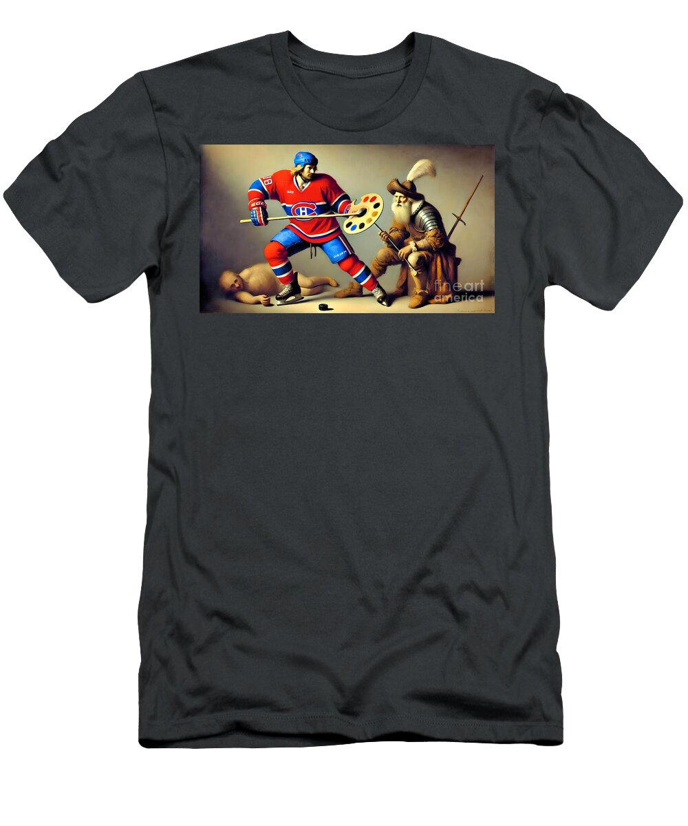 Montreal Candiens Masterpiece Series Holding the Stick Robert Williams T-Shirt