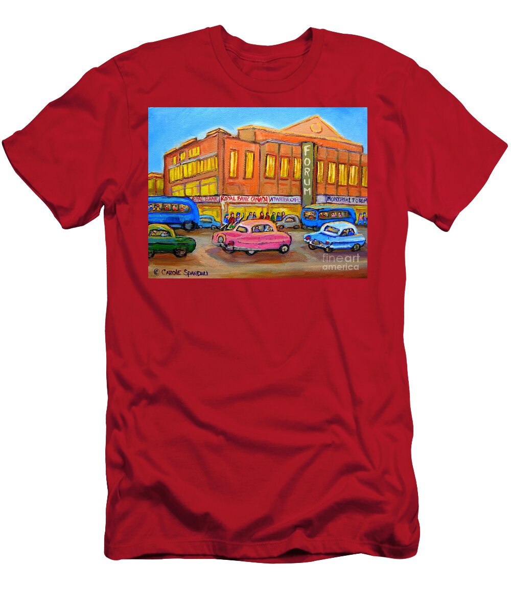 Montreal Forum Vintage Scene Carole Spandau T-Shirt