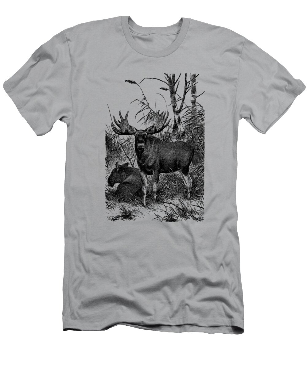 Moose Bull and Cow Madame Memento T-Shirt