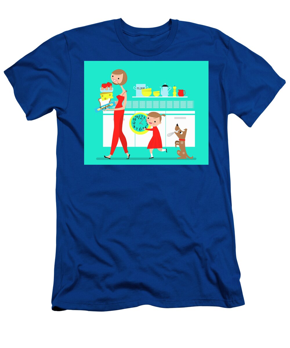 Mother and Daughter with Ingredients Ikon Ikon Images T-Shirt