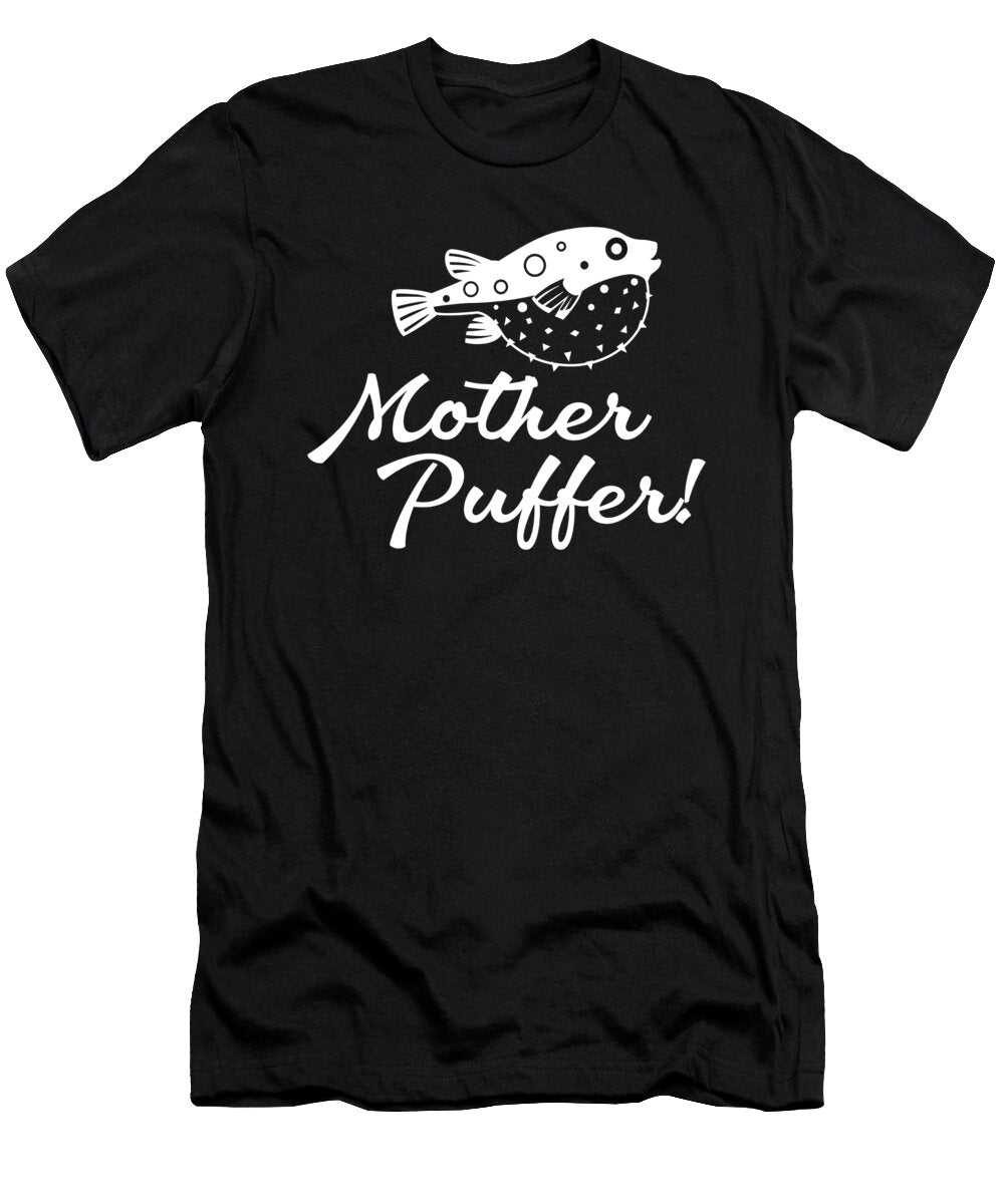 Mother Puffer Puffer Fish Sea Moon T-Shirt