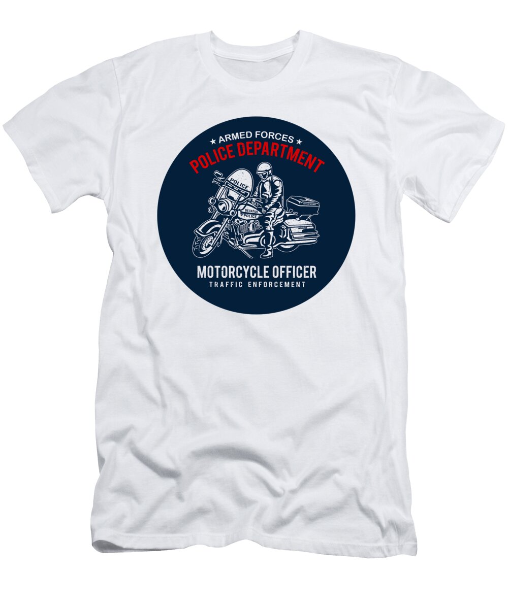 Motorcycle Police Long Shot T-Shirt