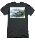 Mountain Hideaway with Misty View Flora Brown T-Shirt