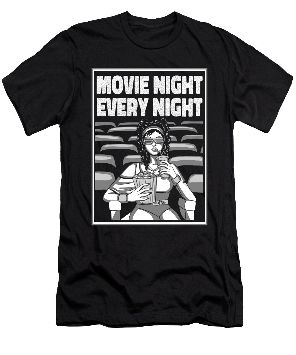 Movies Binge Watching Tv Programmes Show Series Crazy Squirrel T-Shirt