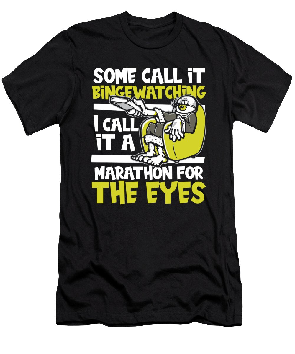 Movies Tv Programmes Show Series Binge Watching Crazy Squirrel T-Shirt
