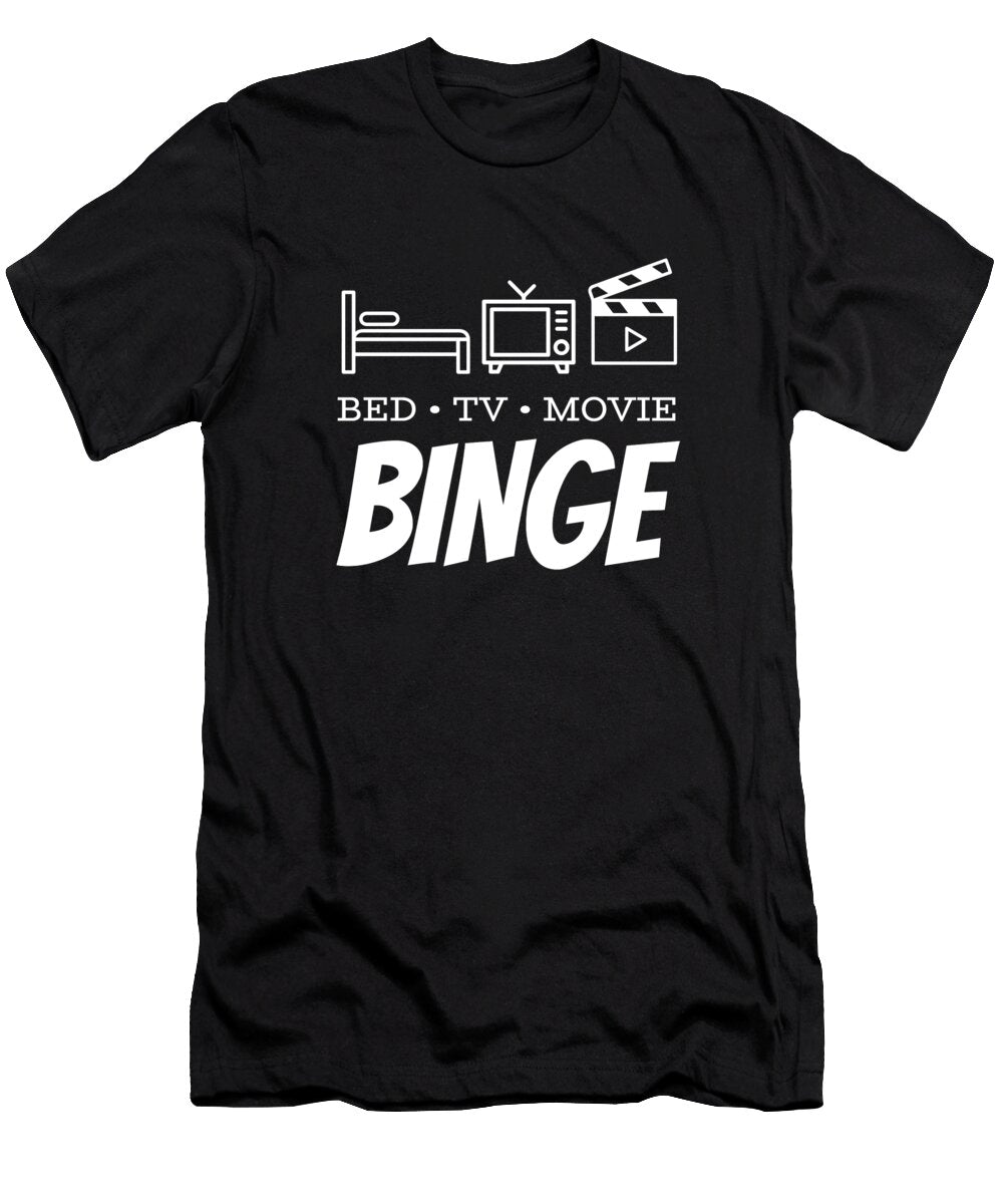 Movies Tv Show Programmes Series Binge Watching Crazy Squirrel T-Shirt