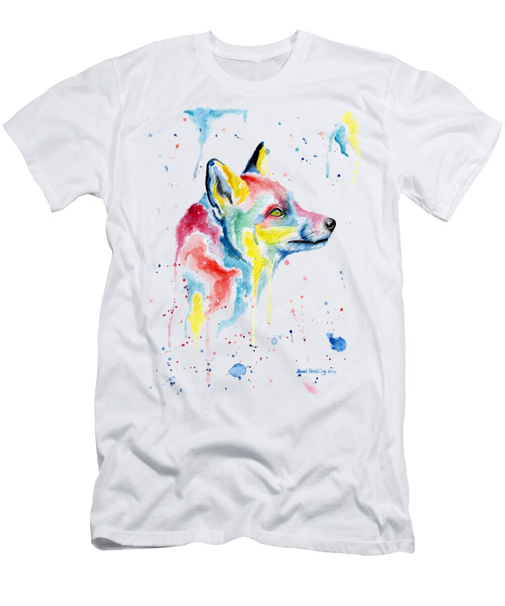 Multi Color Fox Sarah Stribbling T-Shirt