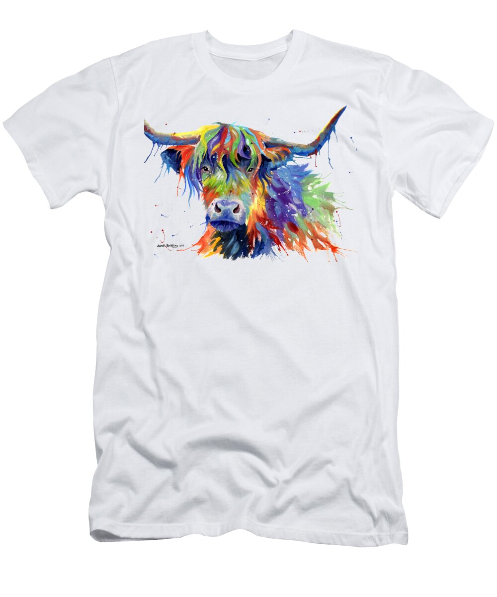 Multicolour Highland Cow Sarah Stribbling T-Shirt