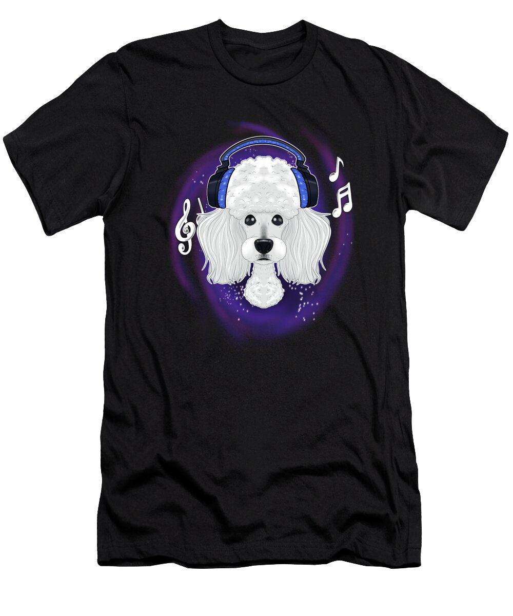 Music Lover I DJ Headphones I Poodle Maximus Designs T-Shirt
