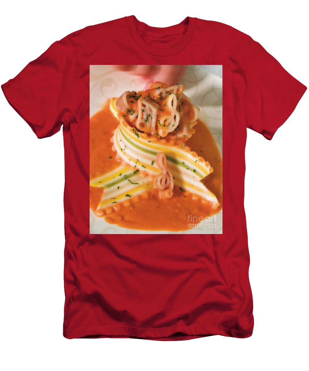 Music Notes Pasta in Vodka Sauce Iris Richardson T-Shirt