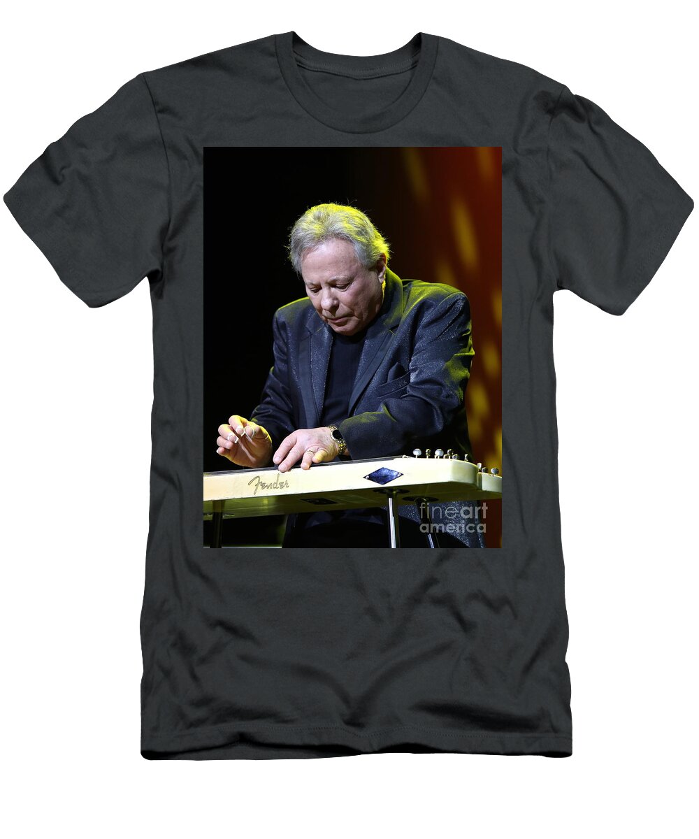 Musician Johnny Farina of Santo and Johnny Front Row Photographs T-Shirt