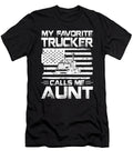 My Favorite Trucker Calls Me Aunt American Flag Dhbubble T-Shirt