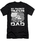 My Favorite Trucker Calls Me Dad American Flag Dhbubble T-Shirt