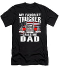 My Favorite Trucker Calls Me Dad US Flag Dhbubble T-Shirt