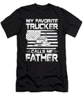 My Favorite Trucker Calls Me Father American Flag Dh Bubble T-Shirt