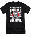 My Favorite Trucker Calls Me Grammie US Flag Dhbubble T-Shirt
