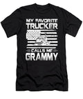 My Favorite Trucker Calls Me Grammy American Flag Dhbubble T-Shirt