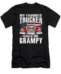 My Favorite Trucker Calls Me Grampy US Flag Dhbubble T-Shirt