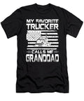 My Favorite Trucker Calls Me Granddad American Flag Dhbubble T-Shirt
