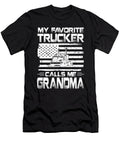 My Favorite Trucker Calls Me Grandpa American Flag Dhbubble T-Shirt