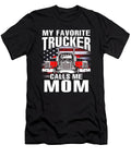 My Favorite Trucker Calls Me Mom US Flag Dhbubble T-Shirt