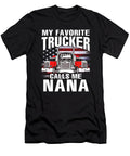 My Favorite Trucker Calls Me Nana US Flag Dhbubble T-Shirt