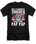 My Favorite Trucker Calls Me Pap Pap US Flag Dhbubble T-Shirt