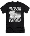 My Favorite Trucker Calls Me Papaw American Flag Dh Bubble T-Shirt