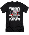 My Favorite Trucker Calls Me Papaw US Flag Dhbubble T-Shirt