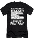 My Favorite Trucker Calls Me Paw Paw American Flag Dhbubble T-Shirt