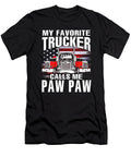 My Favorite Trucker Calls Me Paw Paw US Flag Dhbubble T-Shirt